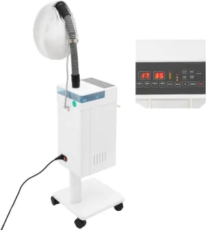 650W Professional Hair Steamer Multifunctional Nano Steamer for Hair Stand up Hair Steamer for Deep Conditioning 110V (White)