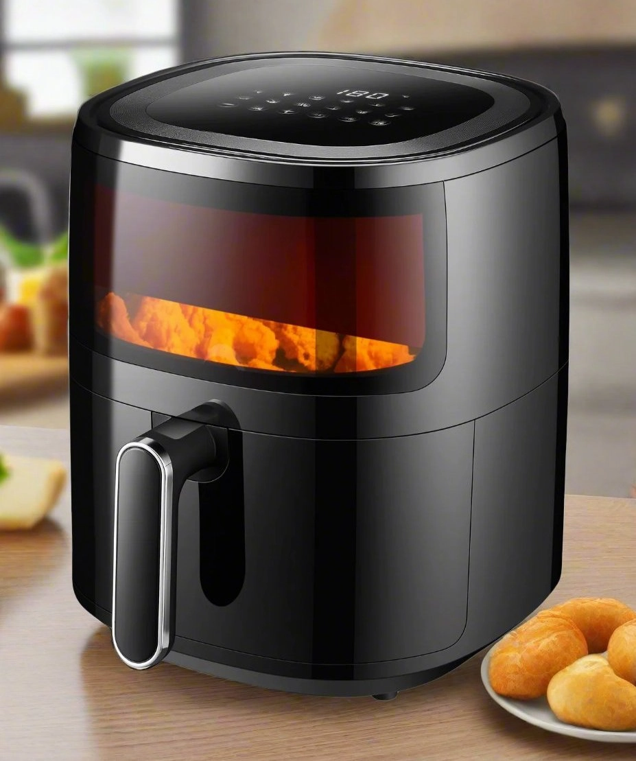 6L Digital Air Fryer w/ 1600W & Glass Window-NSW_Metro
