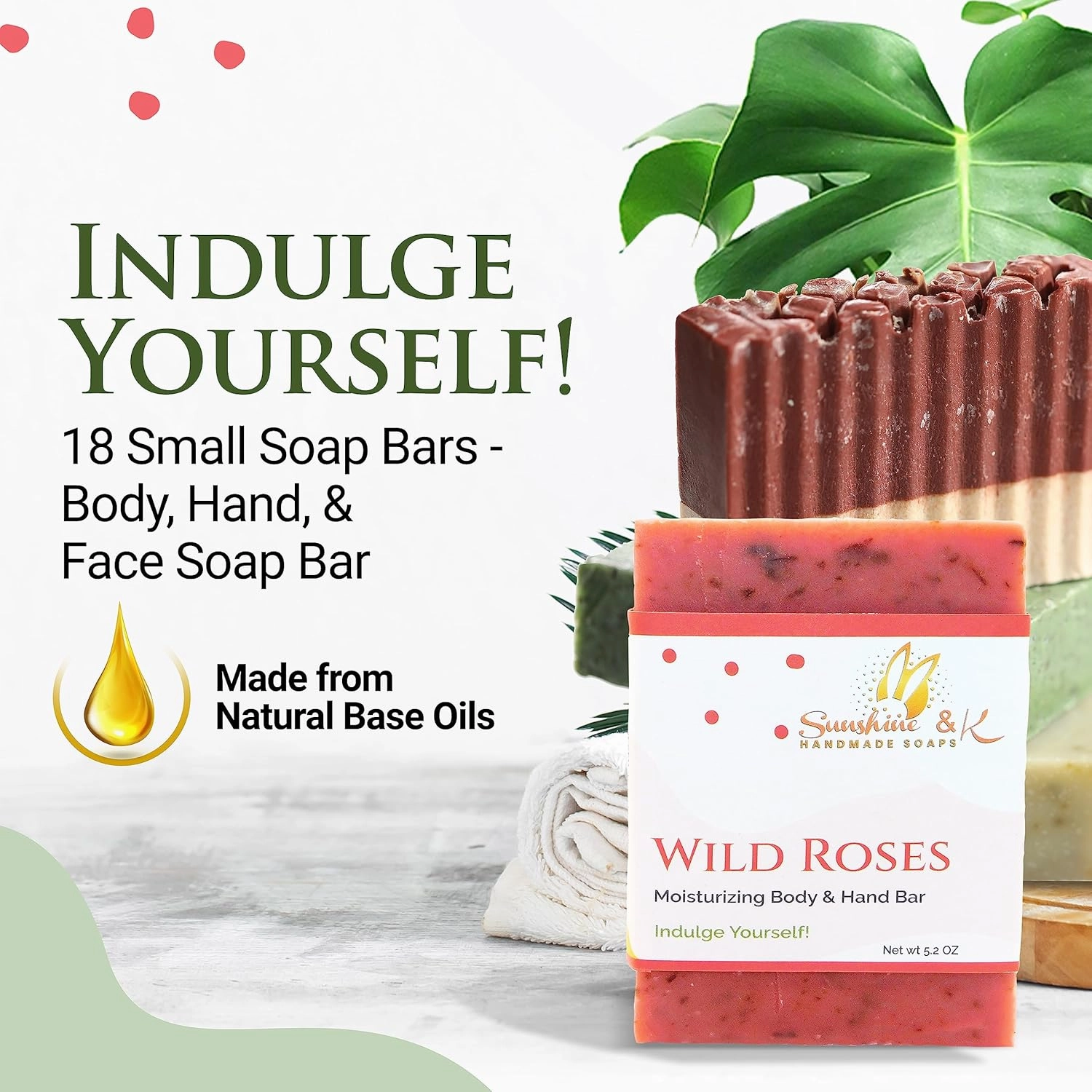 [Updated] 18 Assorted Scents - Some for Body & Some of Body & Face Bar Soap Bundle, Handmade Bath Soap, Moisturizing Bar Soap W/Beeswax, Rice Bran Oil, & Natural Base Oils, 28 oz -Sunshine & K Handmade Soaps