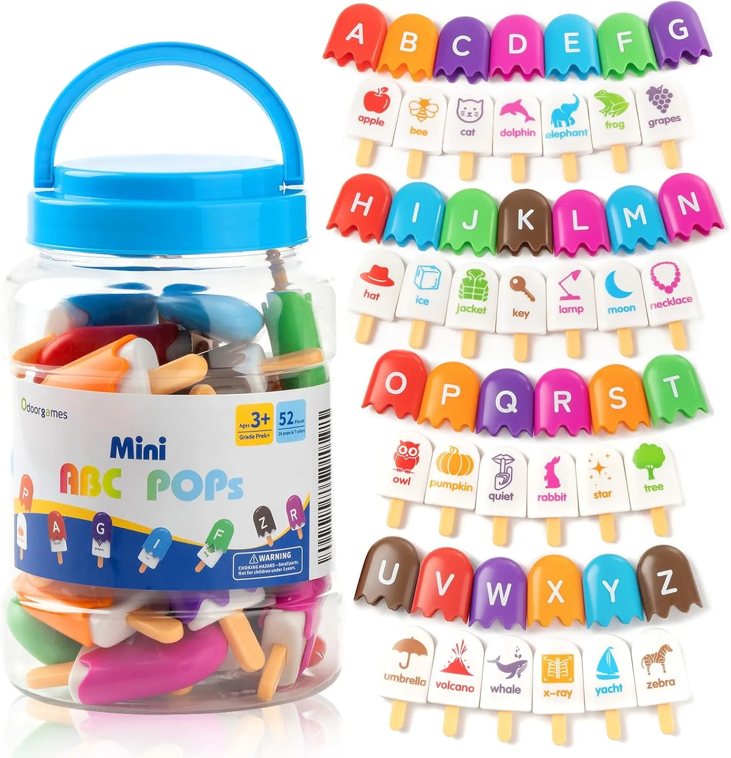 ABC Popsicles – Alphabet Learning Toys, Preschool Educational Toys for Classroom - Fun and Engaging Matching Game