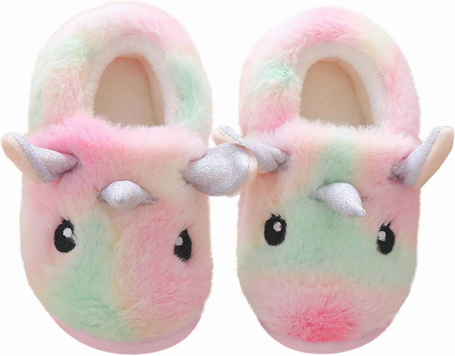 Ainikas Boys & Girls Toddler Plush House Slippers - Warm, Fluffy, Fuzzy Nonslip Winter Slippers