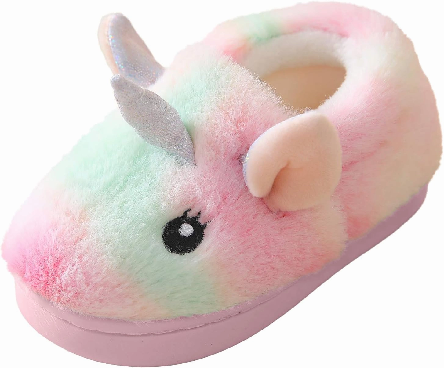 Ainikas Boys & Girls Toddler Plush House Slippers - Warm, Fluffy, Fuzzy Nonslip Winter Slippers