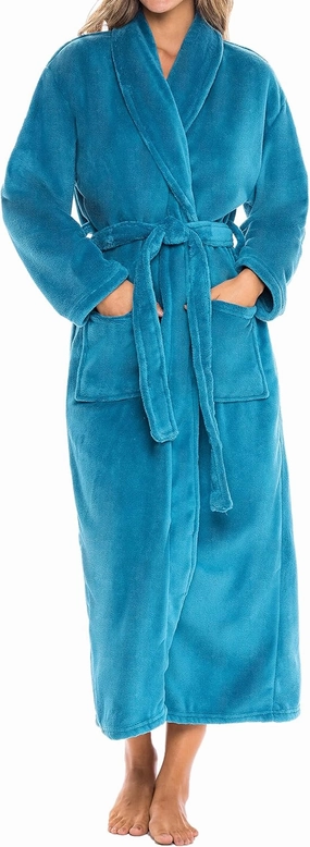 Alexander Del Rossa Womens Robe, Long Plush Robes for Women Bathrobe, Plus Size Robe, Bathrobe for Women