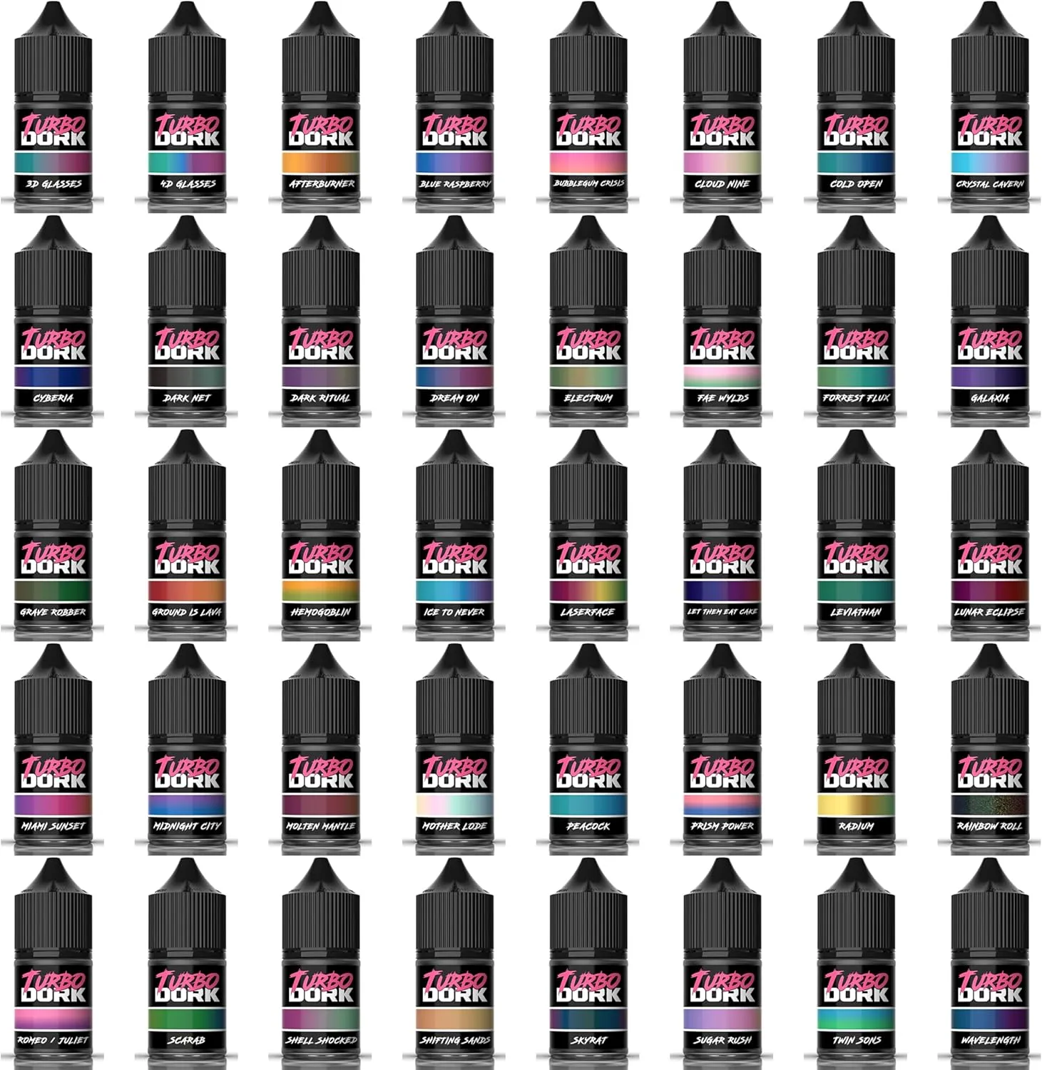 All Our TurboShifts Acrylic Paints Bundle - Water-based Non-Toxic Metallic Color Shifting Paints