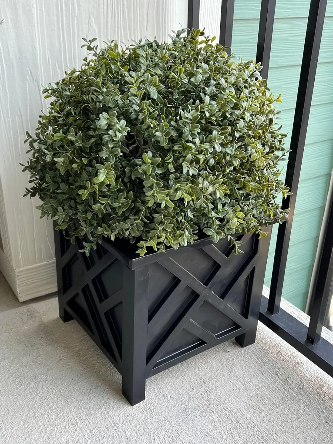 ALL SEASON GREEN 24''T Boxwood Ball Shaped Topiary Home & Garden Potted Artificial Shrubs Tree (1 PC)