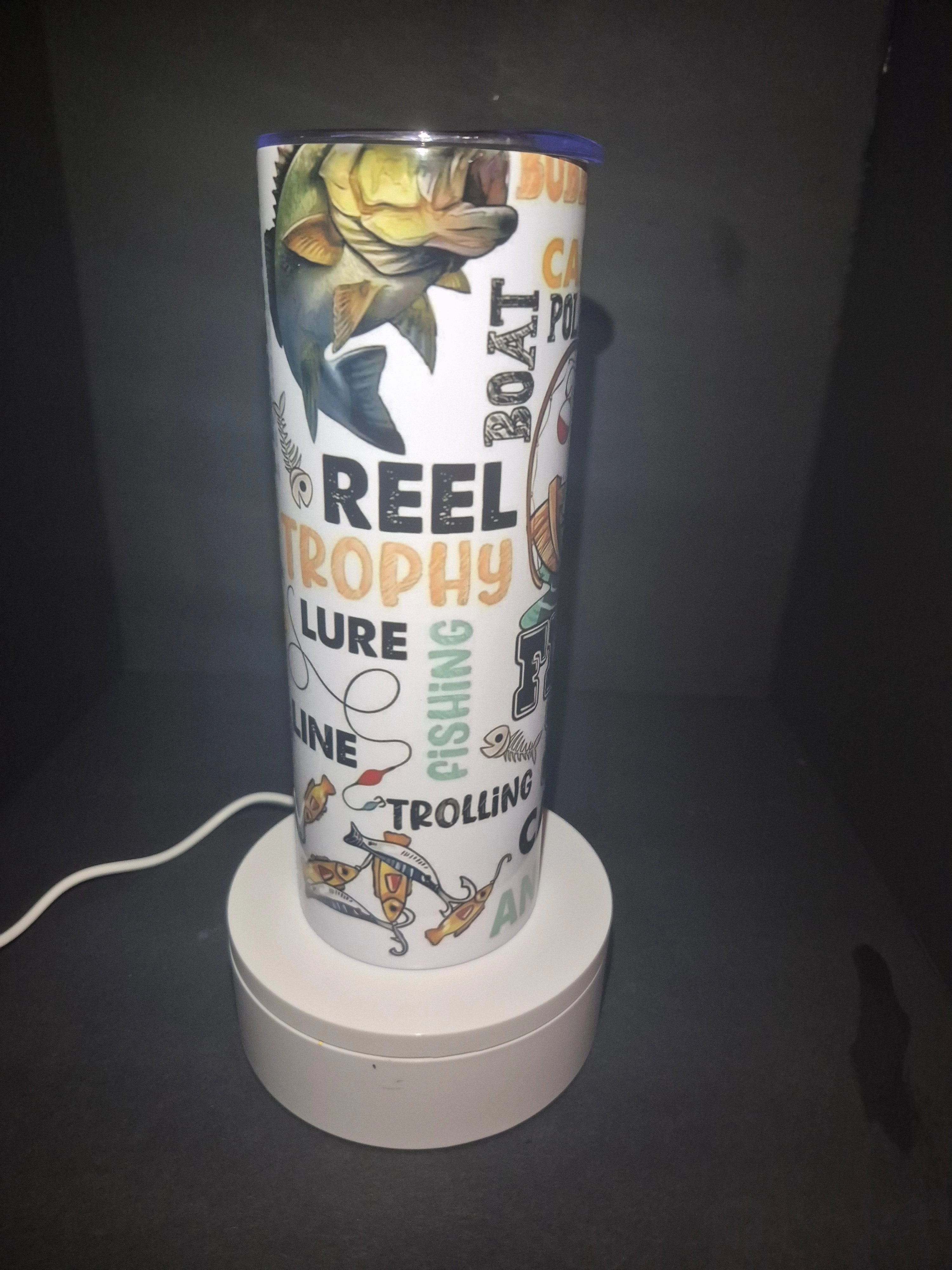 All about fishing 20 oz stainless steel tumbler