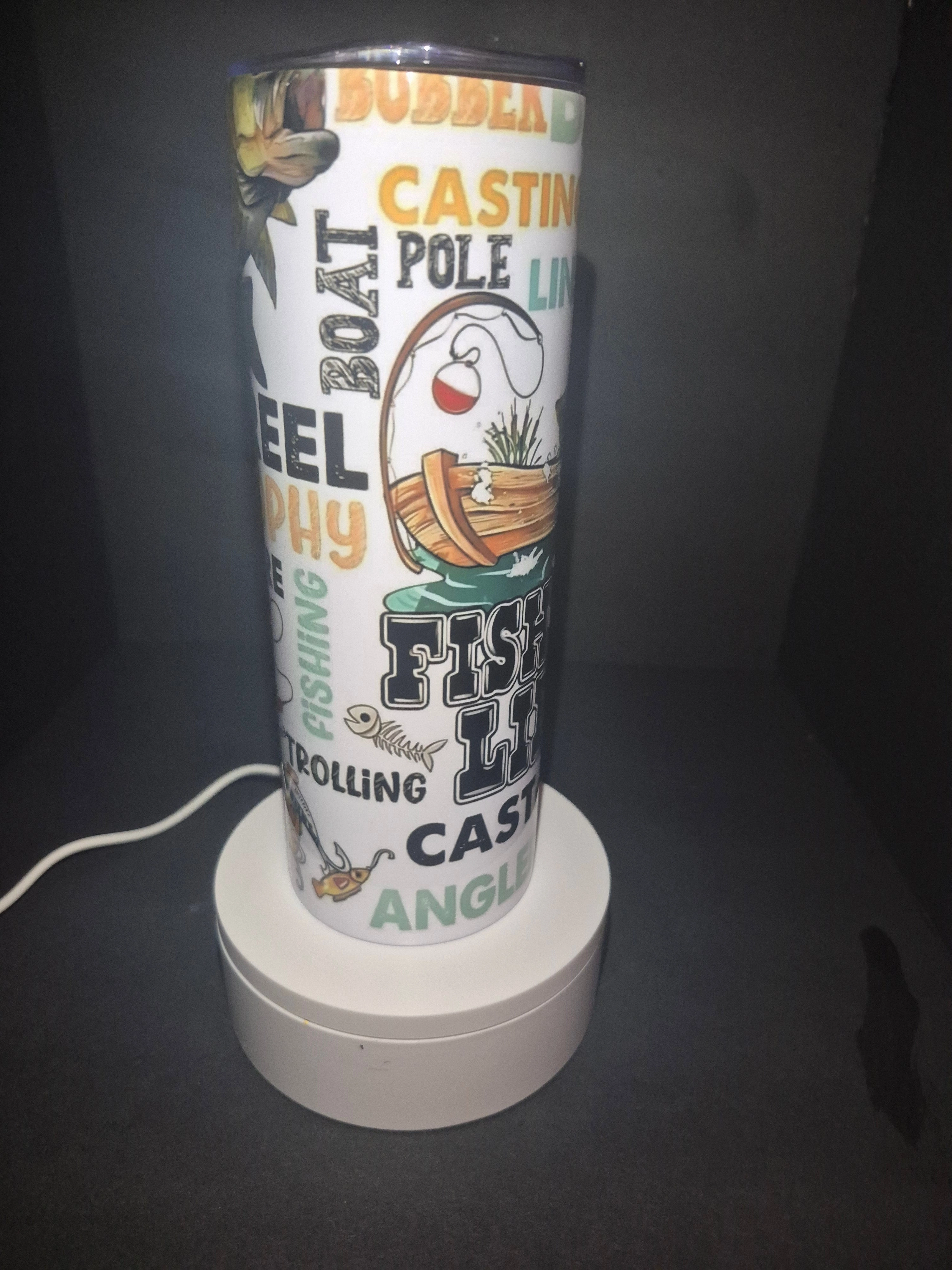 All about fishing 20 oz stainless steel tumbler