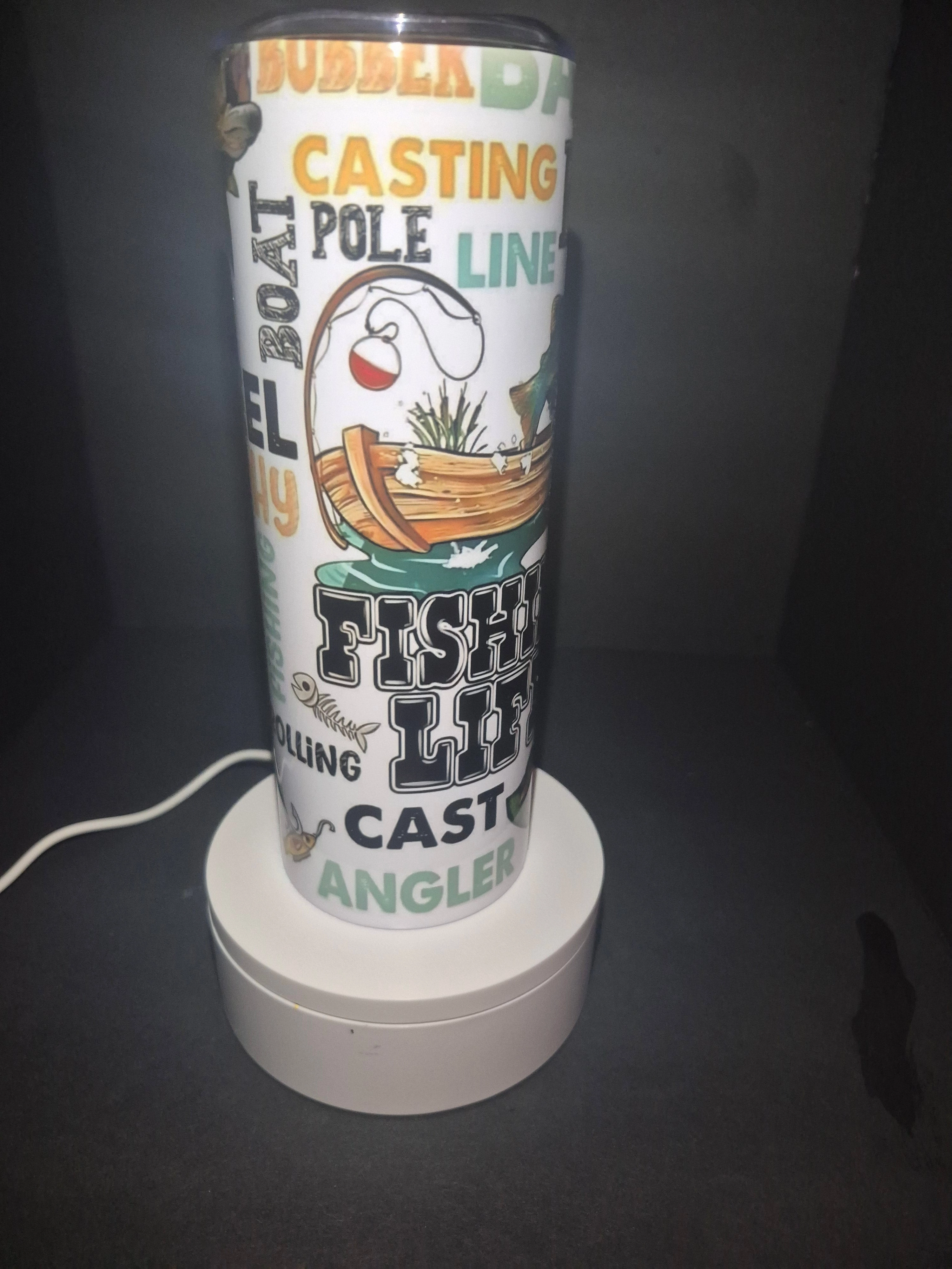 All about fishing 20 oz stainless steel tumbler
