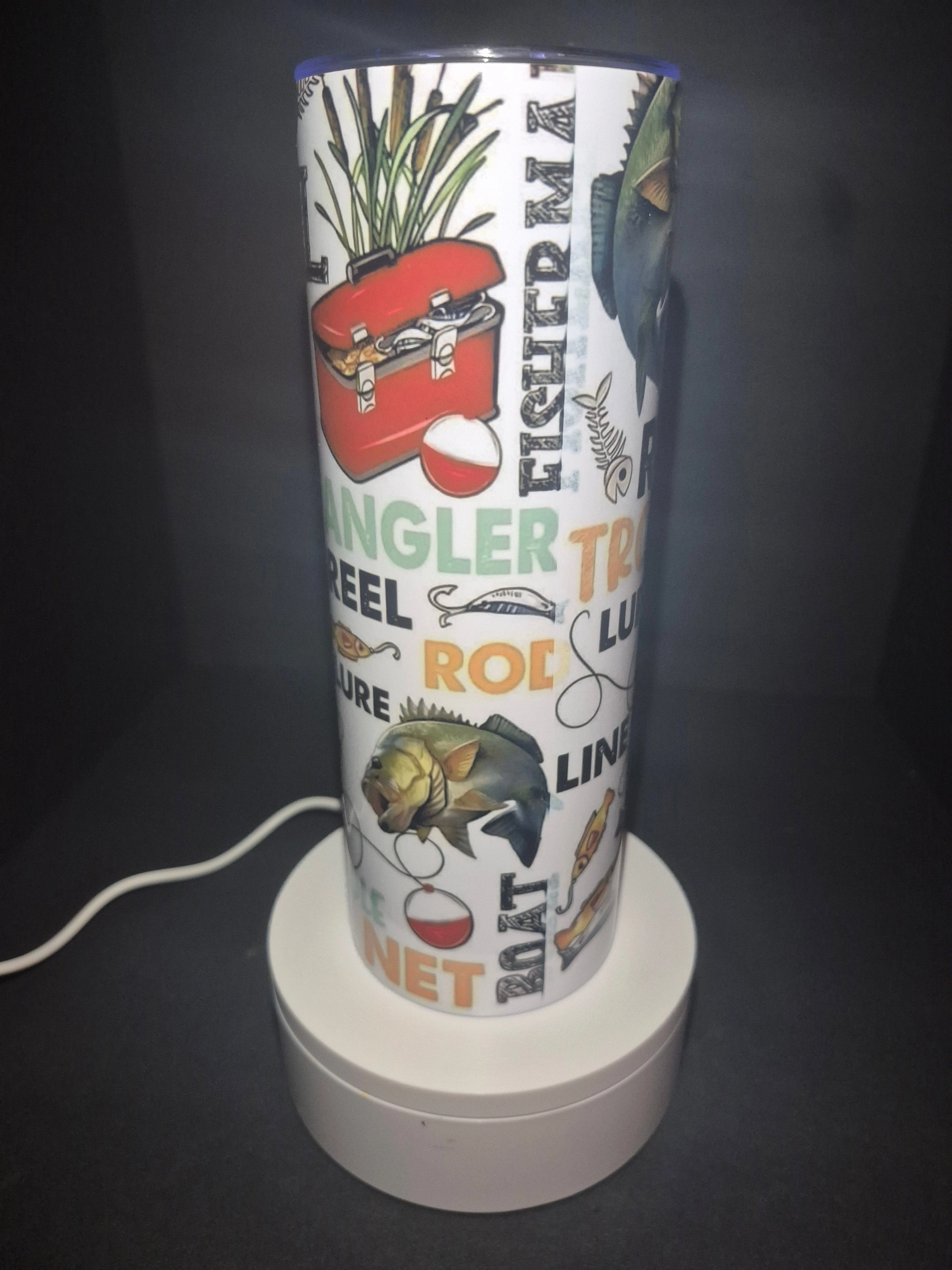 All about fishing 20 oz stainless steel tumbler