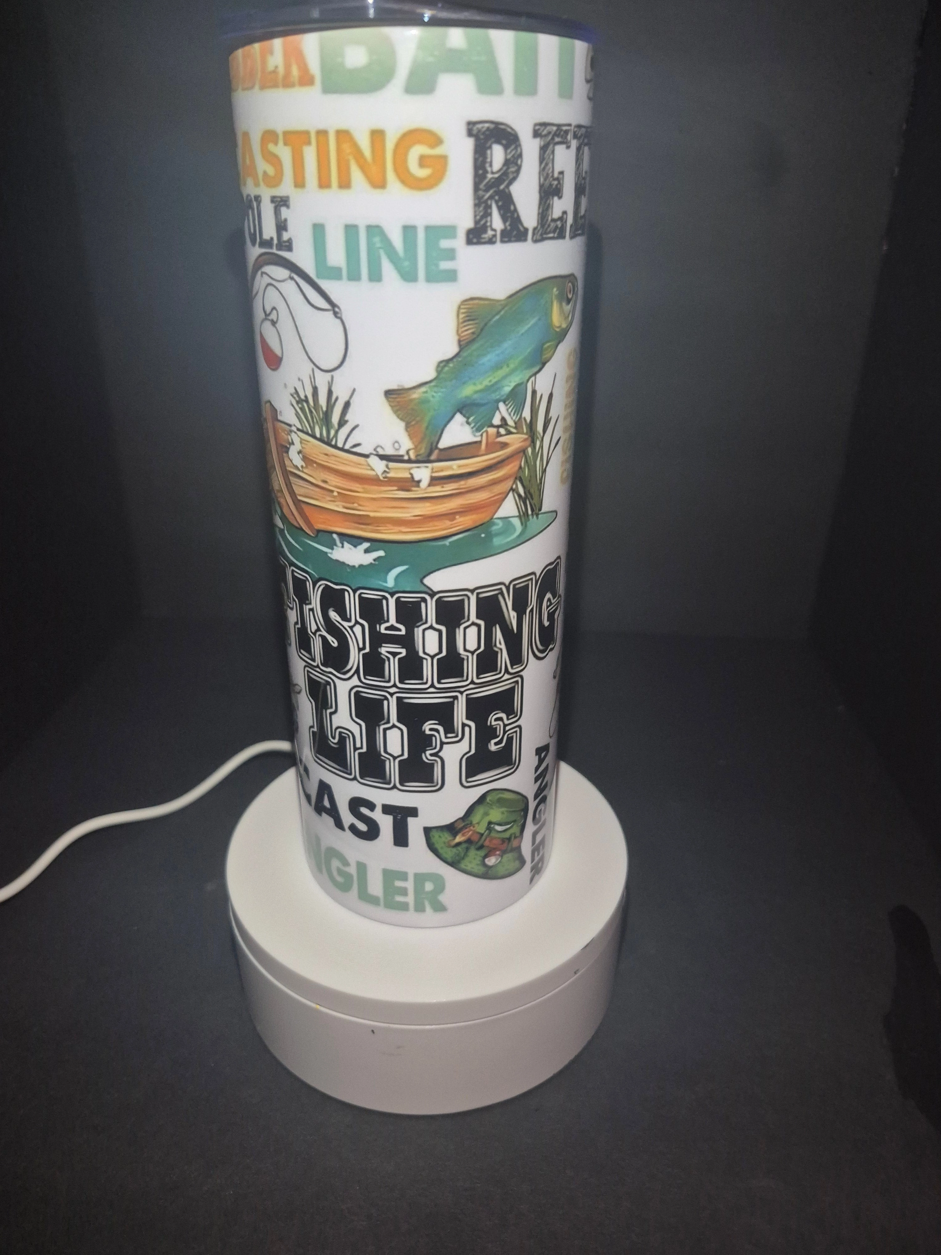All about fishing 20 oz stainless steel tumbler
