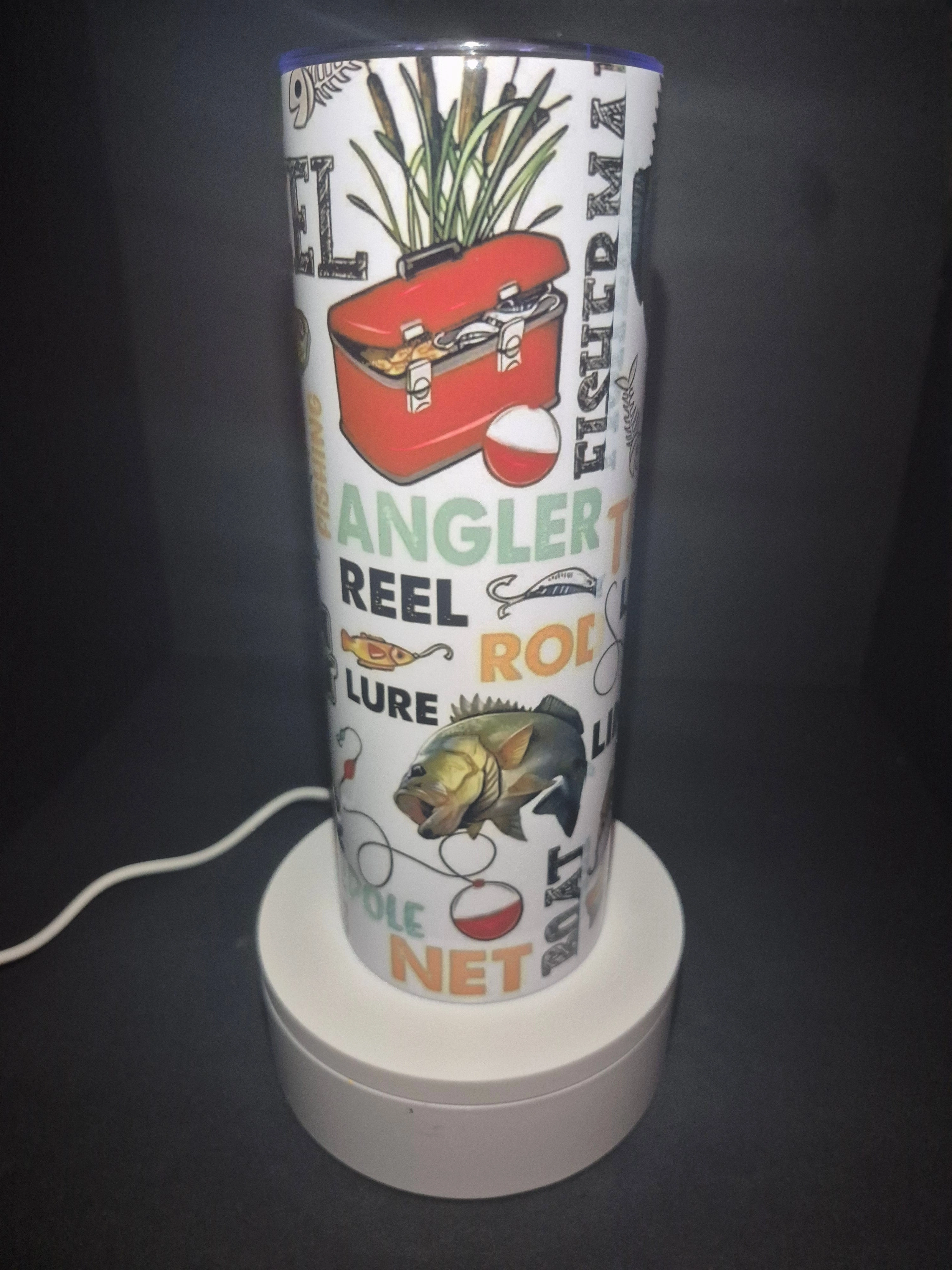 All about fishing 20 oz stainless steel tumbler
