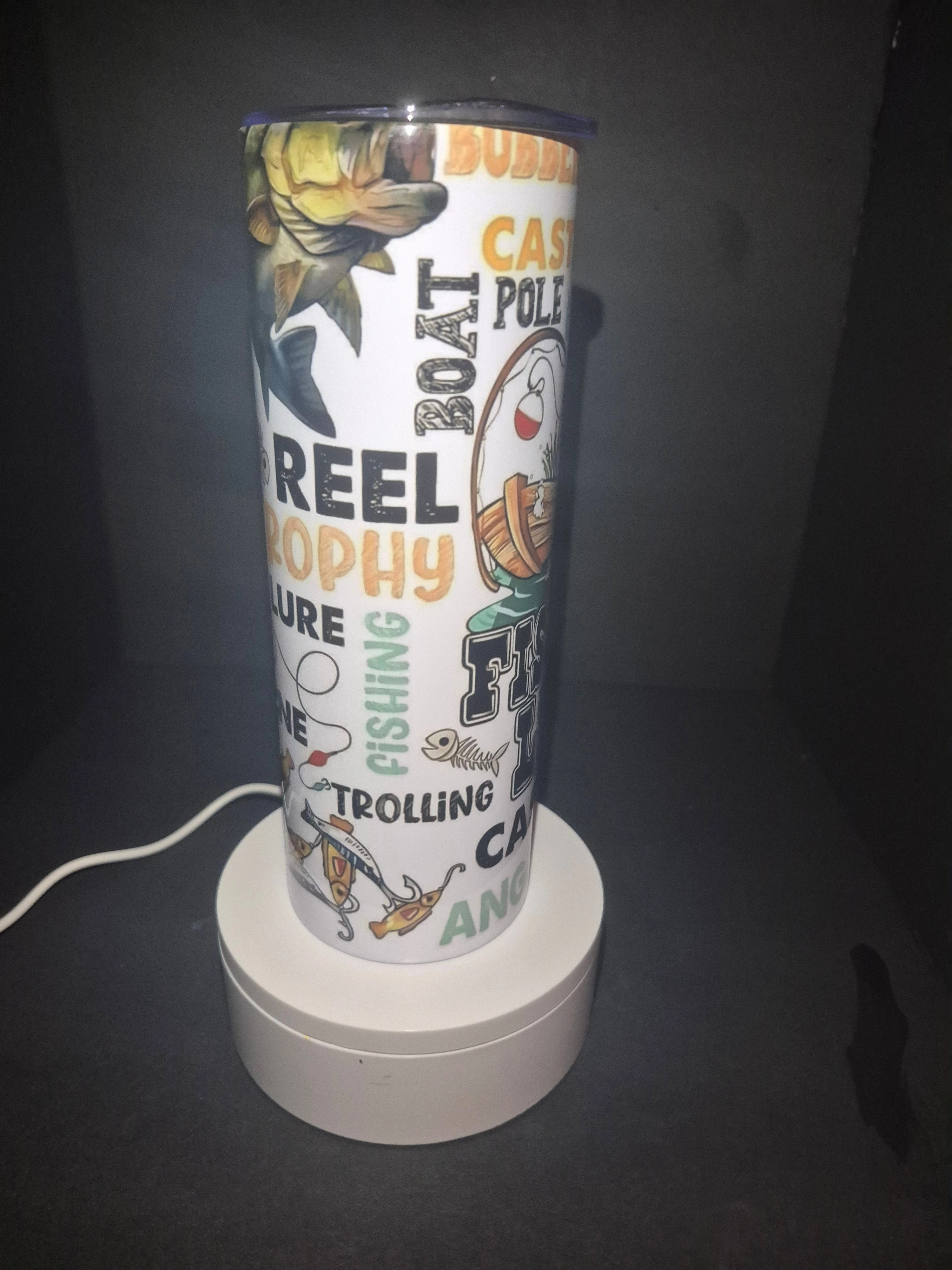 All about fishing 20 oz stainless steel tumbler