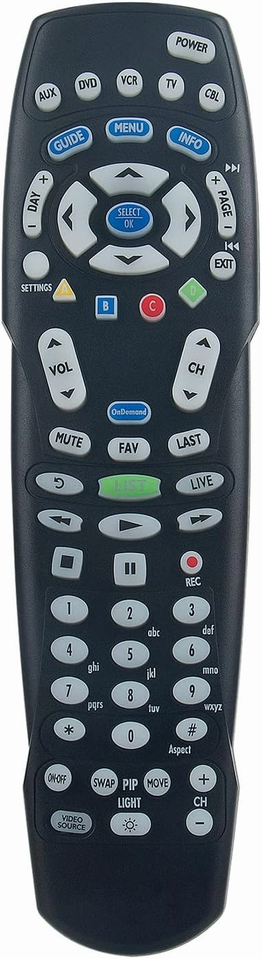 Allimity RC122 Replaced Remote Control Fit for PECTRUM TV RC1226006-04B Time Warner, Brighthouse and Charter Cable Boxes