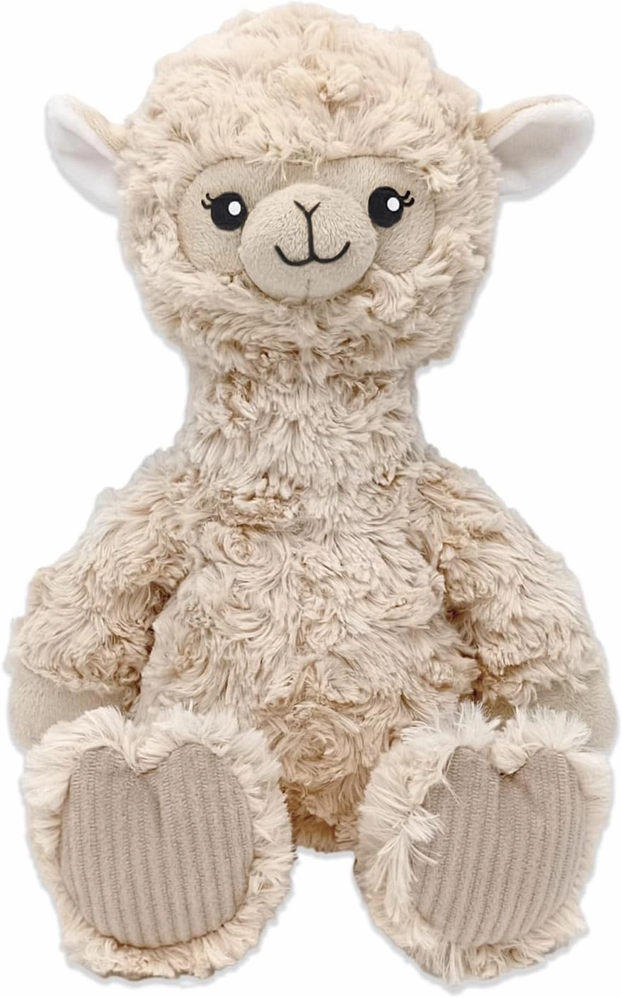 Alpaca Stuffed Animal; Ultra Soft and Cuddly Llama Plush for Kids 3 Years Old to Adults; Child-Safe Embroidered Eyes with Ribbed Accents for a Unique Aesthetic (9" Tall Seated)
