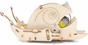 Amazing Fun STEM Learning Engineering DIY Build a Robot Snail Toy with Motor, 3D Wooden Puzzles for Adults, Boys Woodworking kit, Model Crafts for Kids. Great Birthday, Gifts Hobby.