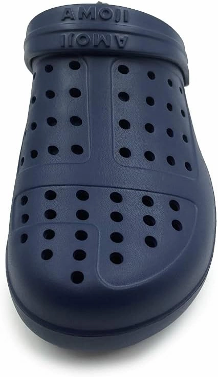 Amoji Unisex Winter Fleece Clog Fur Lined Garden Shoes House Slippers D8818