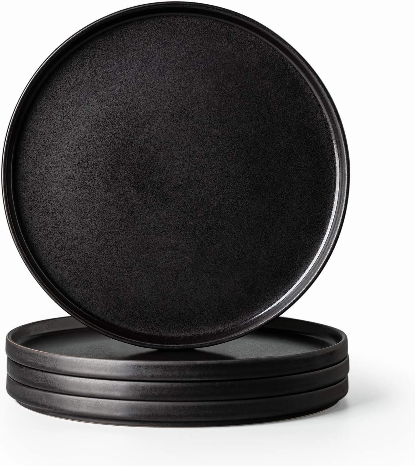 AmorArc Stoneware Dinner Plates Set of 4, 10.5 Inch Reactive Matte Glaze Ceramic Plates Set, Modern Dinnerware Dish set for Kitchen, Microwave, Dishwasher Safe, Scratch Resistant.