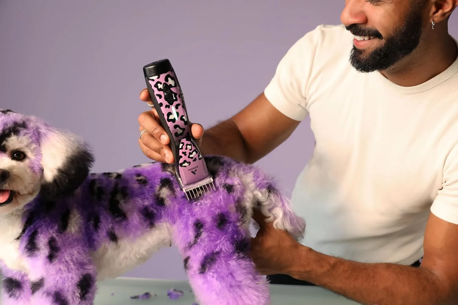 Andis 561458 Pulse Zr II Gabriel Feitosa Edition 5-Speed Detachable Blade Clipper, Cordless Animal/Dog Grooming, Removable Lithium Ion Battery, LED Charge Light, Wild Colorway