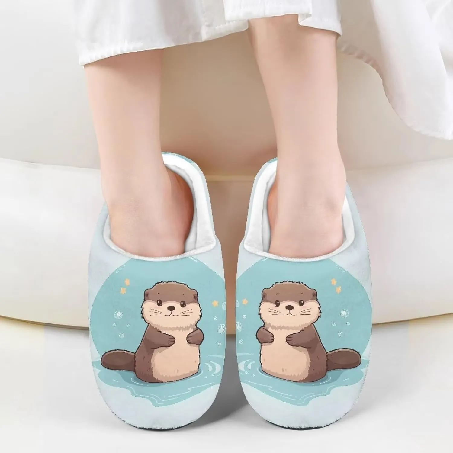 Animal Children's Plush Slippers Little Kids Comfy House Slippers Warm Winter Flannel Fuzzy Slippers Cute Indoor Shoes Non-Slip Slippers Size9-14.5