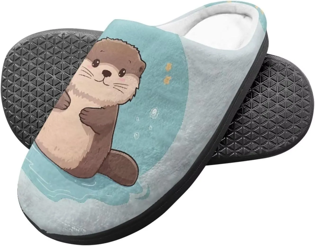 Animal Children's Plush Slippers Little Kids Comfy House Slippers Warm Winter Flannel Fuzzy Slippers Cute Indoor Shoes Non-Slip Slippers Size9-14.5