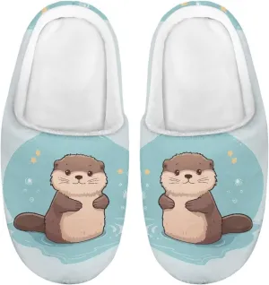 Animal Children's Plush Slippers Little Kids Comfy House Slippers Warm Winter Flannel Fuzzy Slippers Cute Indoor Shoes Non-Slip Slippers Size9-14.5