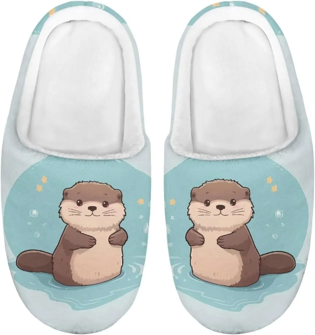 Animal Children's Plush Slippers Little Kids Comfy House Slippers Warm Winter Flannel Fuzzy Slippers Cute Indoor Shoes Non-Slip Slippers Size9-14.5