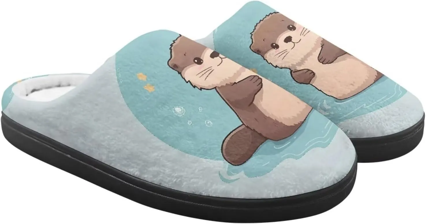 Animal Children's Plush Slippers Little Kids Comfy House Slippers Warm Winter Flannel Fuzzy Slippers Cute Indoor Shoes Non-Slip Slippers Size9-14.5