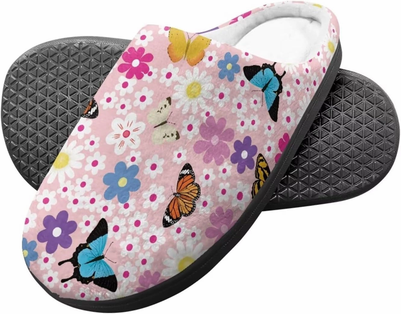 Animal Children's Plush Slippers Little Kids Comfy House Slippers Warm Winter Flannel Fuzzy Slippers Cute Indoor Shoes Non-Slip Slippers Size9-14.5