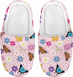 Animal Children's Plush Slippers Little Kids Comfy House Slippers Warm Winter Flannel Fuzzy Slippers Cute Indoor Shoes Non-Slip Slippers Size9-14.5