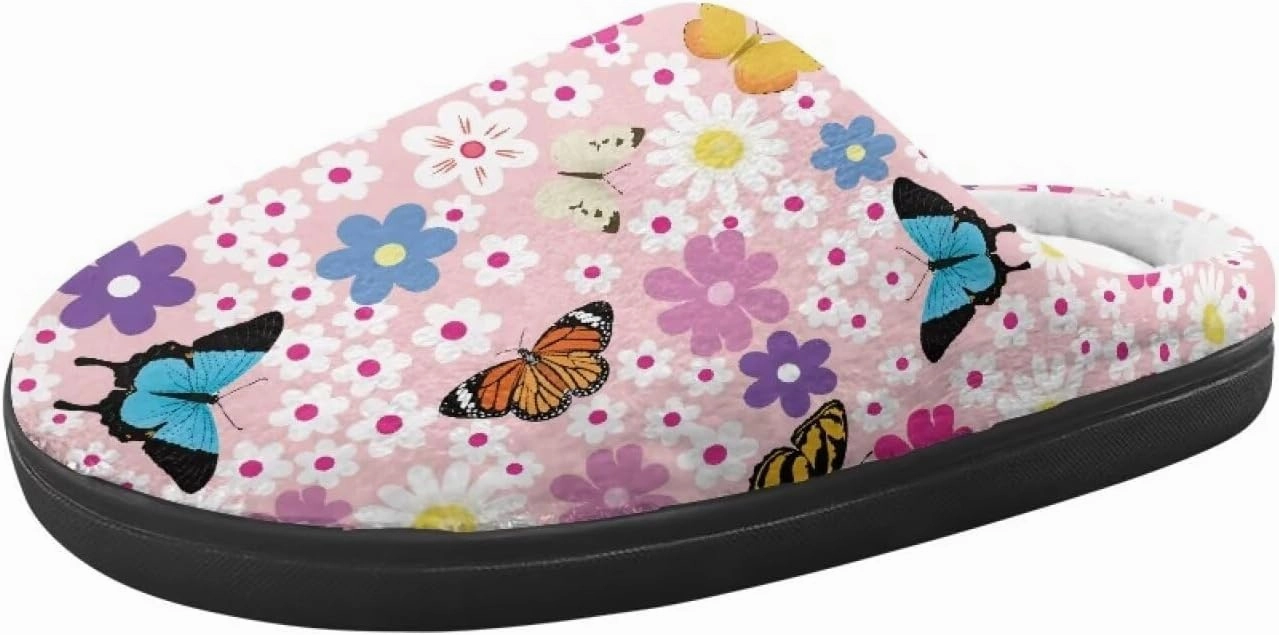 Animal Children's Plush Slippers Little Kids Comfy House Slippers Warm Winter Flannel Fuzzy Slippers Cute Indoor Shoes Non-Slip Slippers Size9-14.5