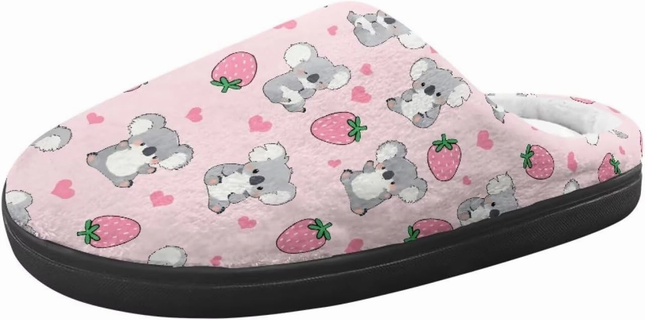 Animal Children's Plush Slippers Little Kids Comfy House Slippers Warm Winter Flannel Fuzzy Slippers Cute Indoor Shoes Non-Slip Slippers Size9-14.5