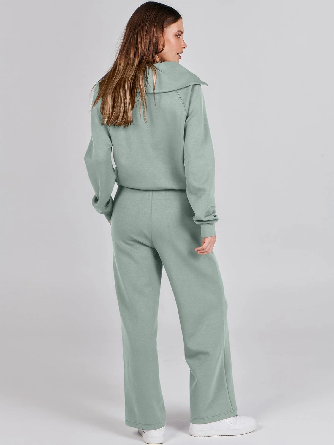 ANRABESS Women 2 Piece Outfits Sweatsuit Oversized Sweatshirt Sweatpants Tracksuit Sweat Lounge Matching Set 2025 Fall Trendy