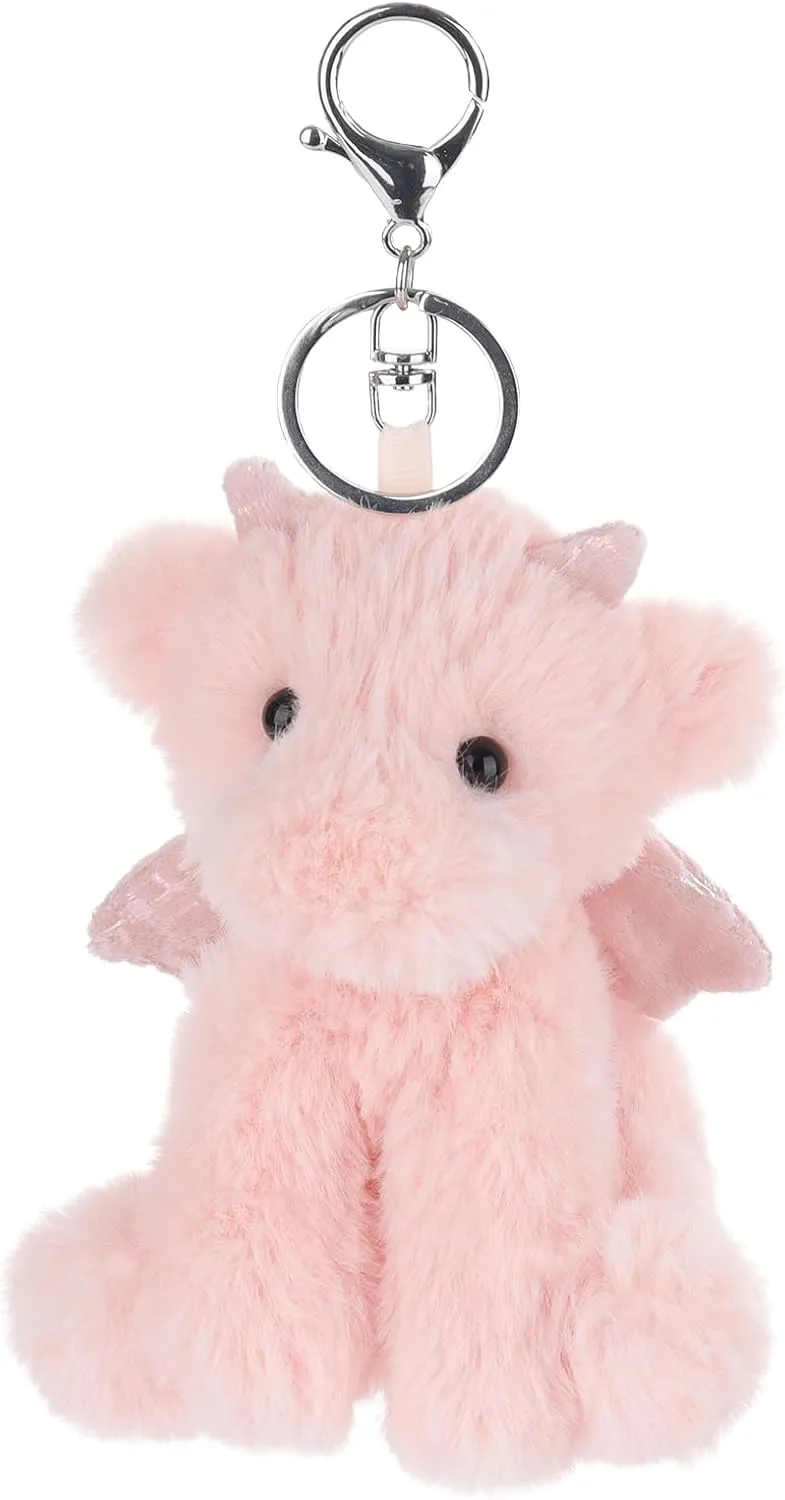 Apricot Lamb Cute Toys Plush Dragon Dinosaur Stuffed Animal Soft Keychain for Kids Bag, Purse, Backpack, Handbag (5 Inches) …