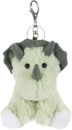 Apricot Lamb Cute Toys Plush Green Triceratops Stuffed Animal Soft Keychain for Kids Bag, Purse, Backpack, Handbag (5 Inches)