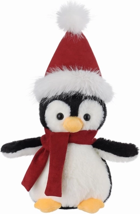 Apricot Lamb Christmas Toys Plush Black Penguin with Hat and Scarf Perfect for Child 8 Inches