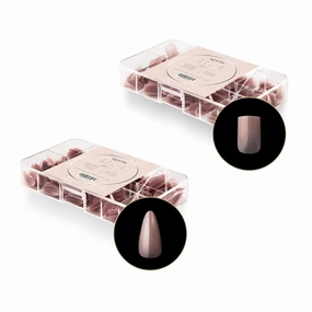 Aprés Nail Neutrals Gel-X Mia Natural Square Extra Short & Natural Stiletto Short Box of Tips Bundle | Includes 300 Gel-X Tips | Premium Quality | 11 Sizes 00-9