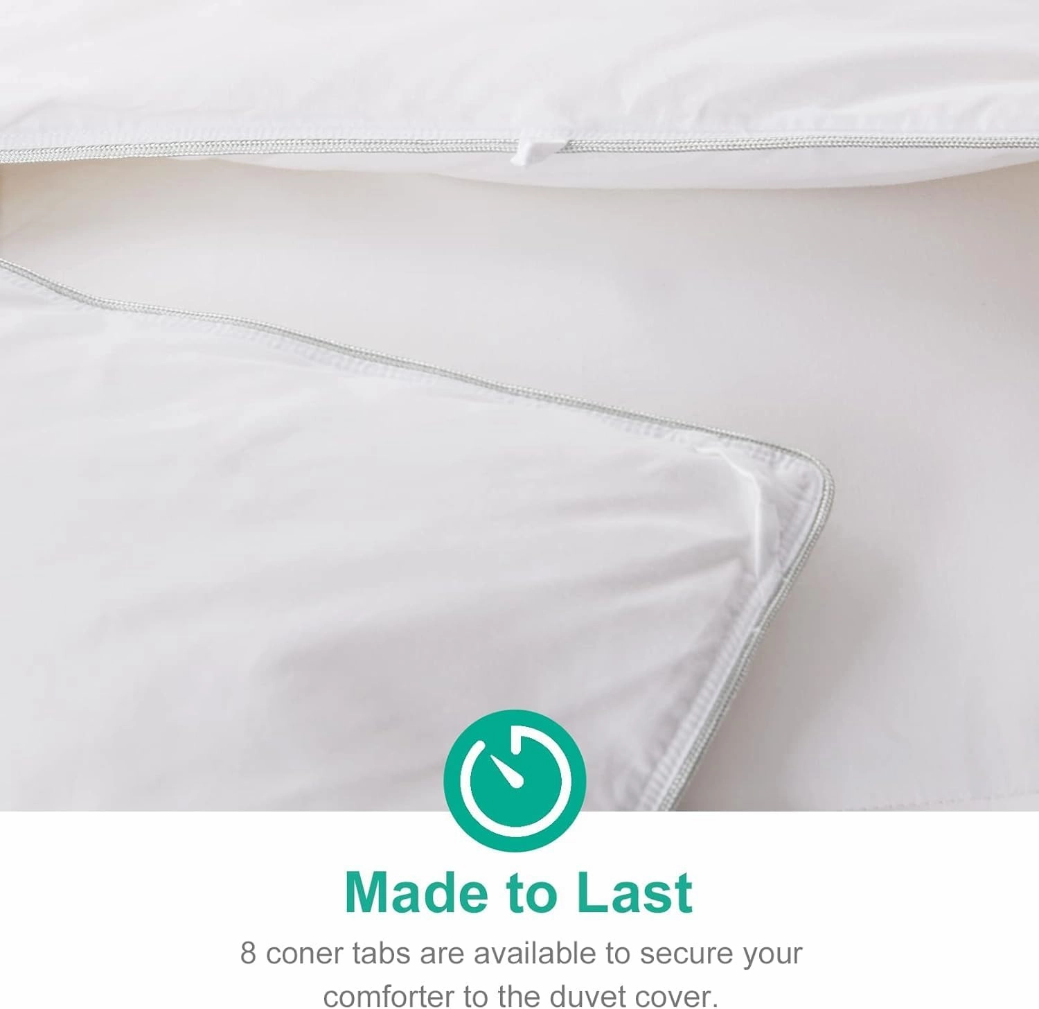 APSMILE All Season Down Feather Fibers Comforter Queen Size - Ultra-Soft Extra Fluffy Hotel Collection Duvet Insert Fluffy Medium Warm Quilt with Corner Tabs(90x90, White)
