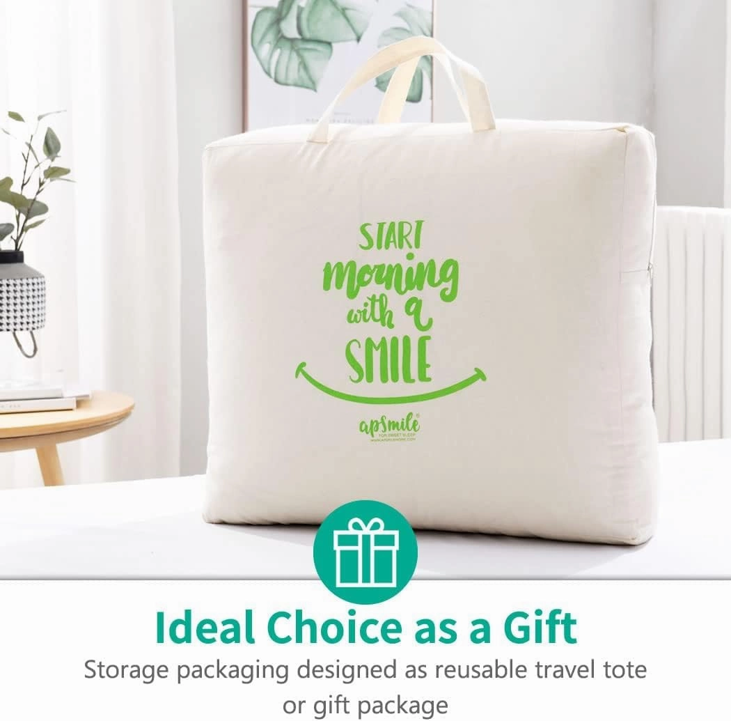 APSMILE Lightweight All-Season Down Feather Fibers Comforter Super King, Duvet Insert for Hot Sleepers/Warm Sleepers -High Fill-Power Hotel Collection Comforter,Light Warmth (120"x120",White)