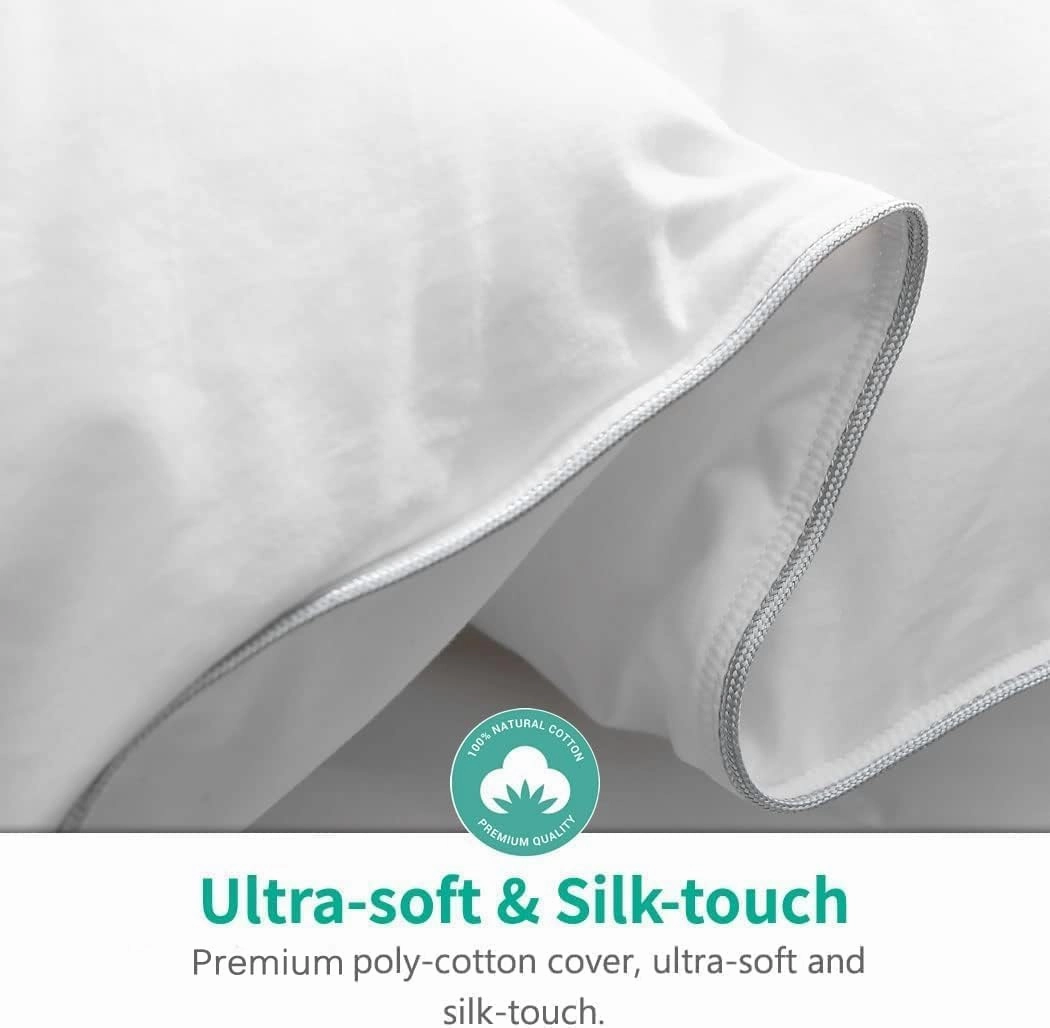 APSMILE Lightweight All-Season Down Feather Fibers Comforter Super King, Duvet Insert for Hot Sleepers/Warm Sleepers -High Fill-Power Hotel Collection Comforter,Light Warmth (120"x120",White)