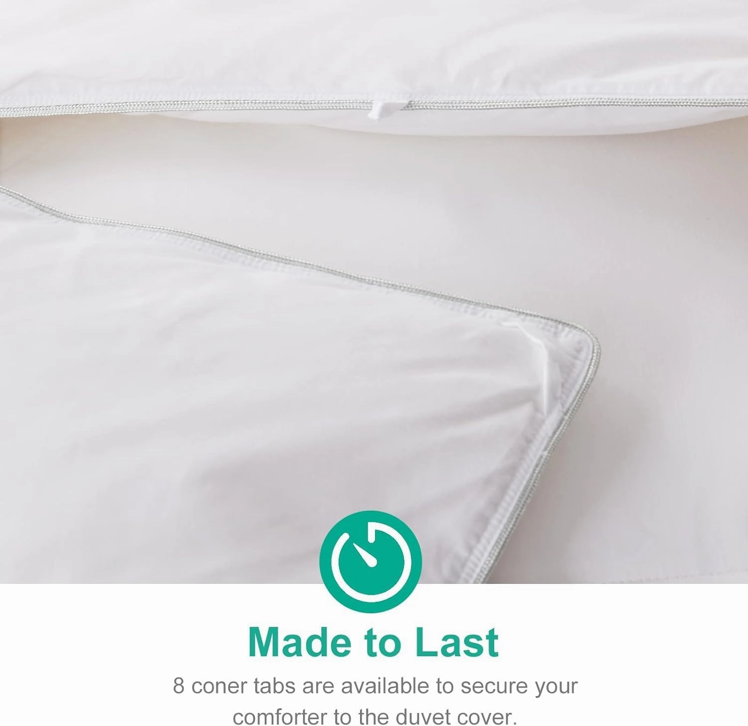 APSMILE Lightweight Down Feather Fibers Comforter California King Size - Cooling Bed Comforter, Hotel Collection High Fill-Power Thin Duvet Insert for Warm Weather/Hot Sleepers, 104x96, White