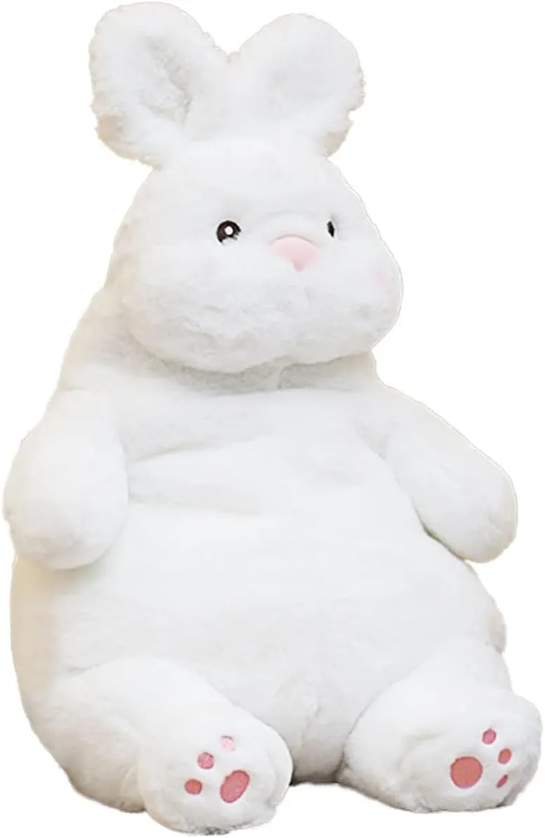 ARELUX Cute Bunny Easter Plush Rabbit 14in Stuffed Animal Hugging Pillow:Soft Large Sleeping Body Warm Fluffy Pillow Ideal Gift for Adorable Chubby Tiger Plushie Toy