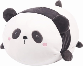 ARELUX Panda Plush Pillow Stuffed Animal Snuggly Pillow Cute Plush Toy Snuggle Buddy Panda Plushie Kawaii Soft Hugging Pillow for Kids Boys Girls 17.7in