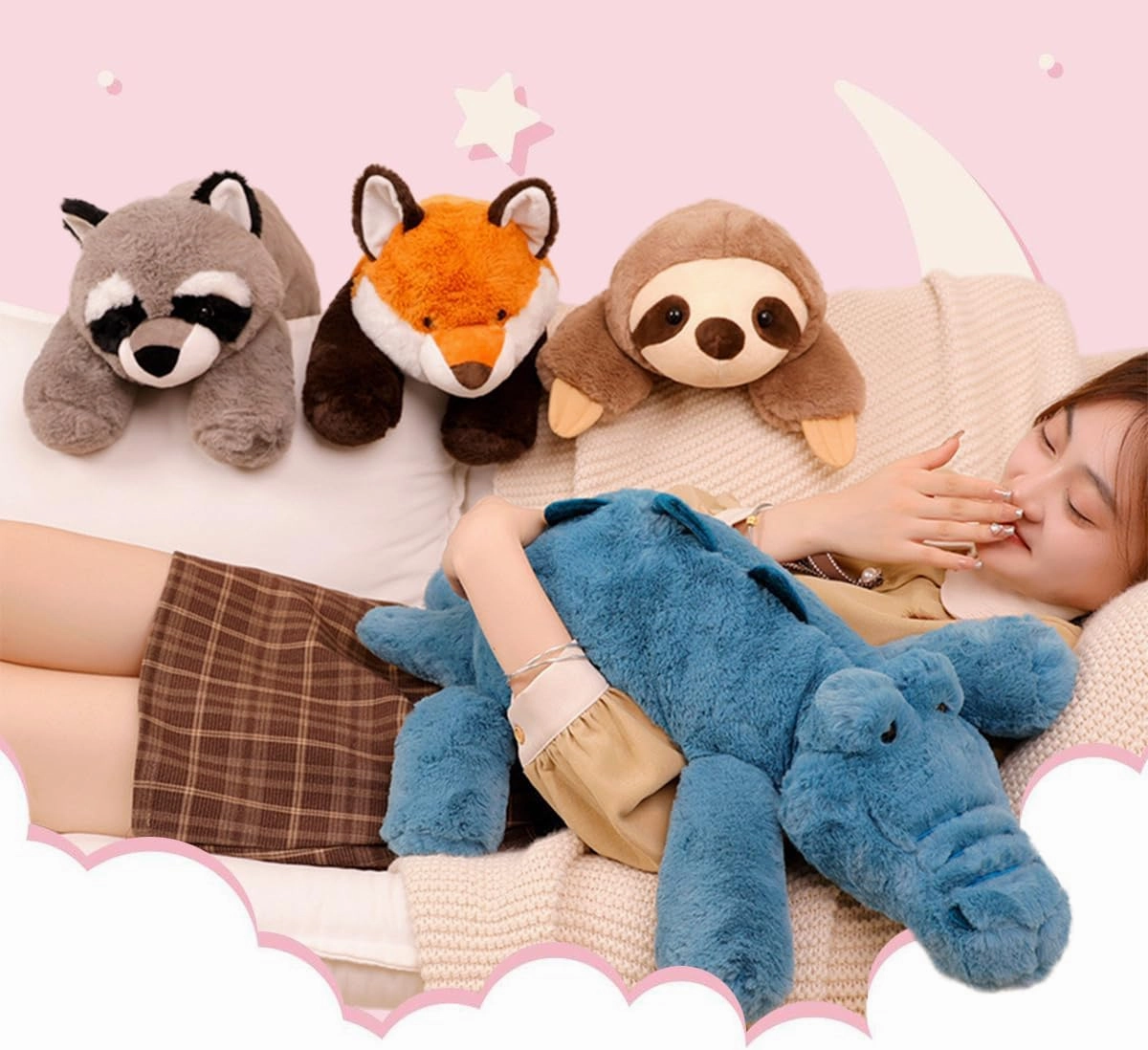 ARELUX Soft 18in Sloth Stuffed Animals: Koala Plush Cute Cuddly Body Pillow Hug Sleeping Fluffy Wild Animal Toys Bed Decor Plushie Doll Friends Family Member