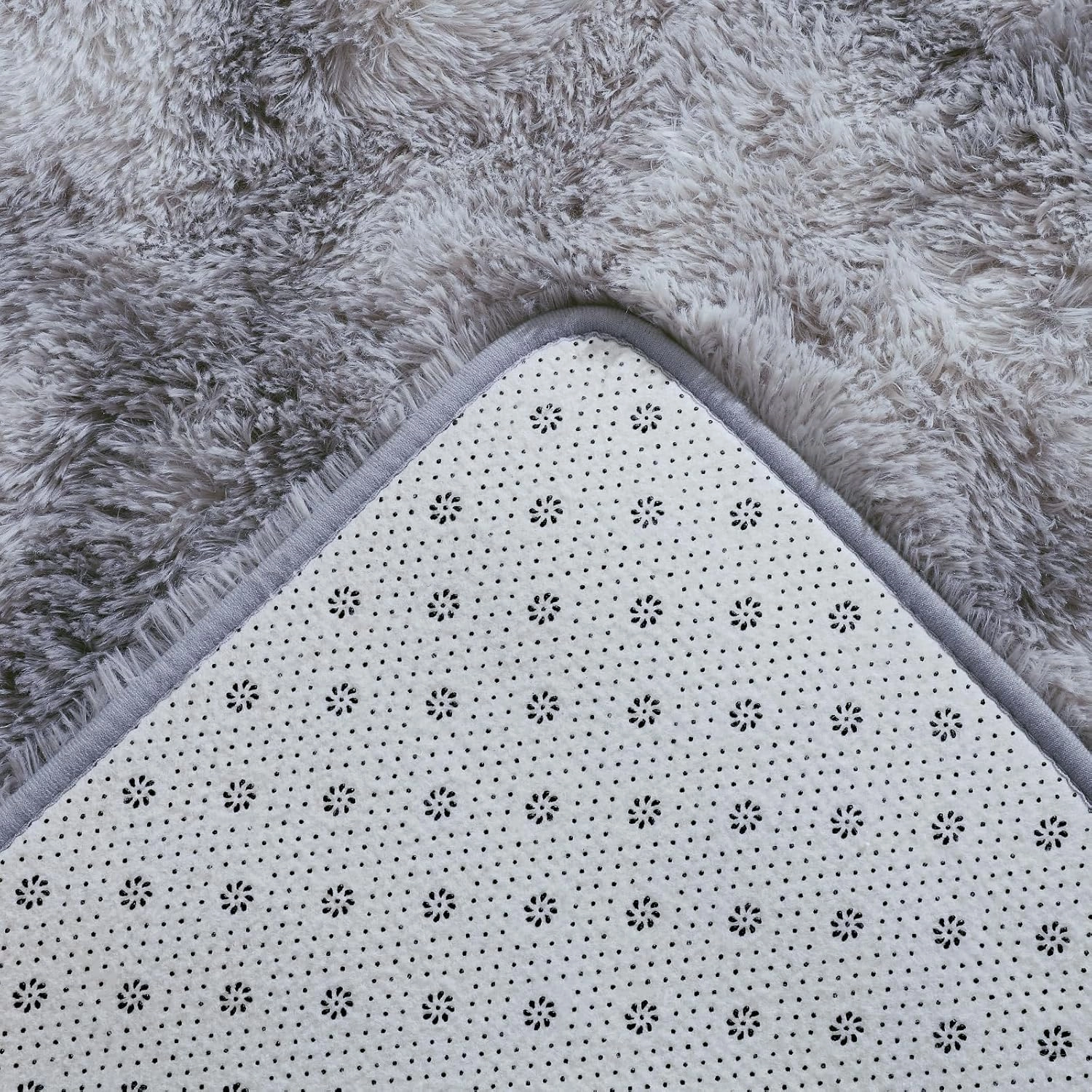 AROGAN 2x4 Feet Soft Runner Rugs for Bedroom Plush Fluffy Rug, Shag Furry Area Rug Carpet Non Shedding for Nursery Children Kids Girls Room Home Hallways Decorative, Grey and White