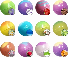 Aromatherapy for Men or Women, Energy replenishing Aromatic Essential Oil, Relaxing Bubble Bath Essential Oil 12 Sets, Bath Bomb Christmas Birthday Gift Set
