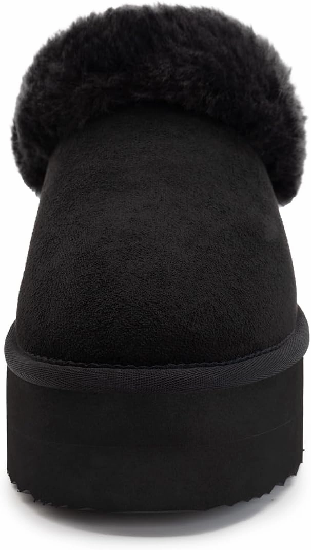 Athlefit Platform Slippers for Women Fluffy Indoor and Outdoor Beedroom Fuzzy House Slippers
