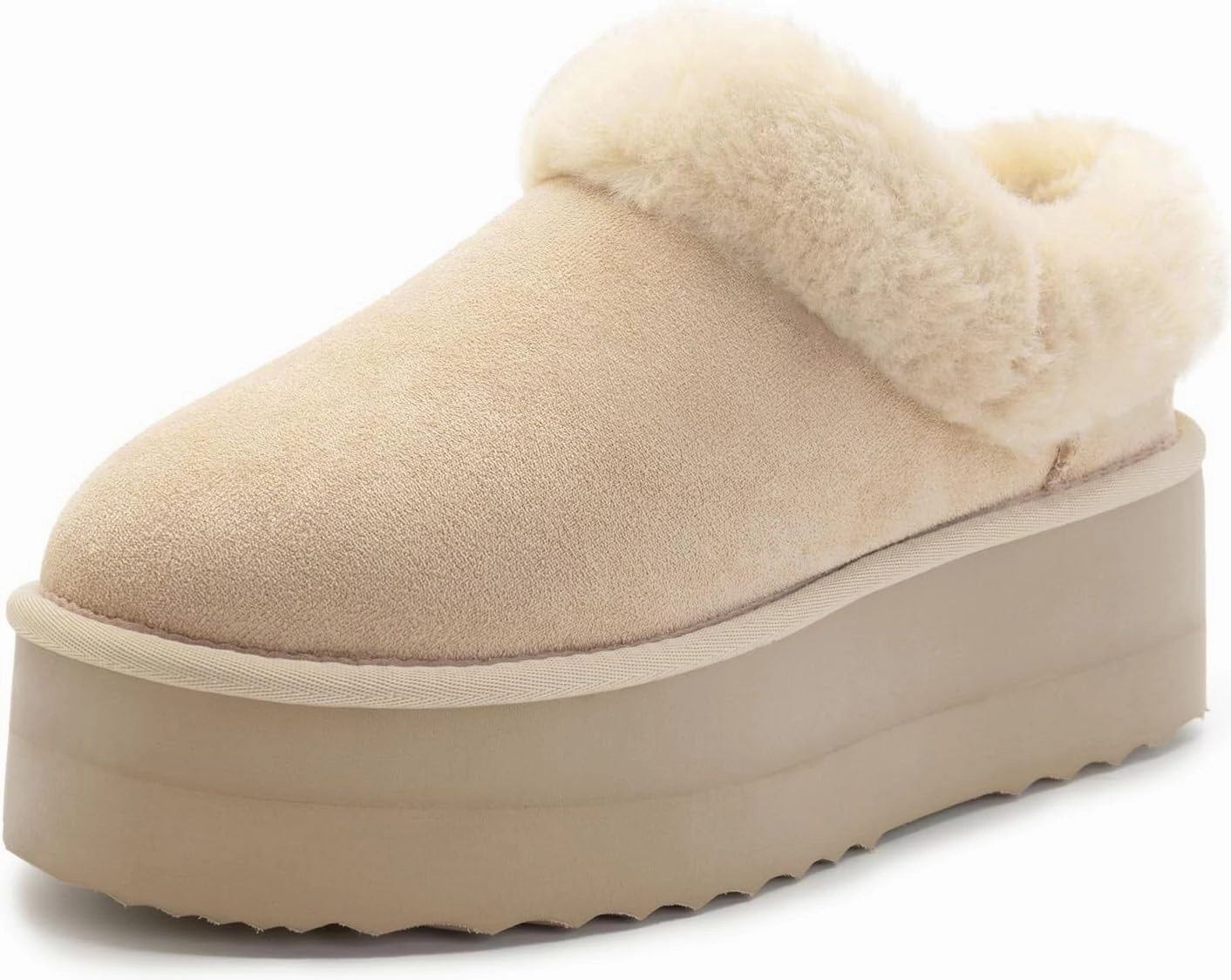 Athlefit Platform Slippers for Women Fluffy Indoor and Outdoor Beedroom Fuzzy House Slippers