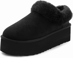 Athlefit Platform Slippers for Women Fluffy Indoor and Outdoor Beedroom Fuzzy House Slippers