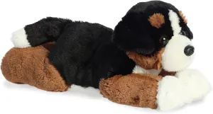 Aurora® Adorable Flopsie™ Bernie Mountain Dog™ Stuffed Animal - Playful Ease - Timeless Companions - White 12 Inches