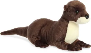Aurora® Adorable Grand Flopsie™ Sliddy River Otter™ Stuffed Animal - Playful Ease - Timeless Companions - Brown 16.5 Inches